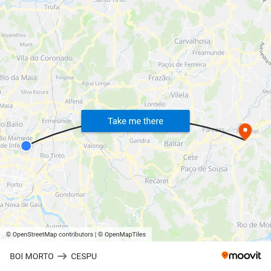 BOI MORTO to CESPU map