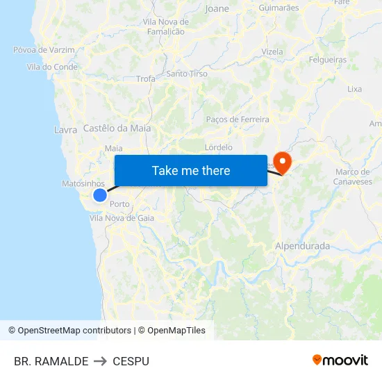 BR. RAMALDE to CESPU map