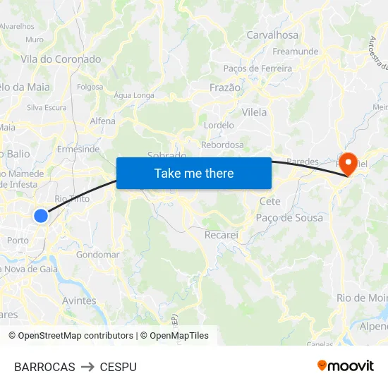 BARROCAS to CESPU map