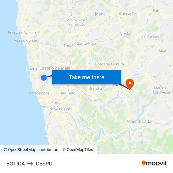 BOTICA to CESPU map