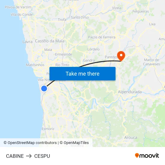 CABINE to CESPU map