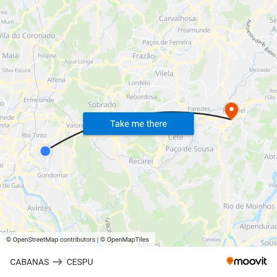 CABANAS to CESPU map