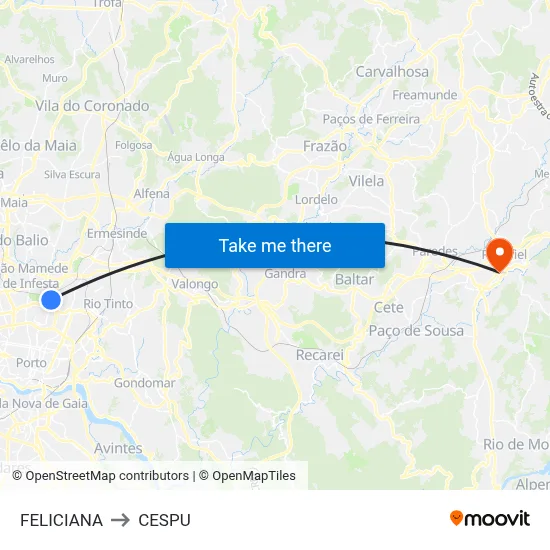 FELICIANA to CESPU map