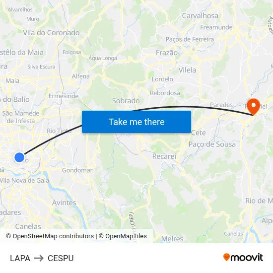 LAPA to CESPU map