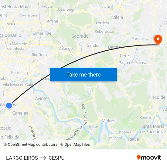 LARGO EIRÓS to CESPU map
