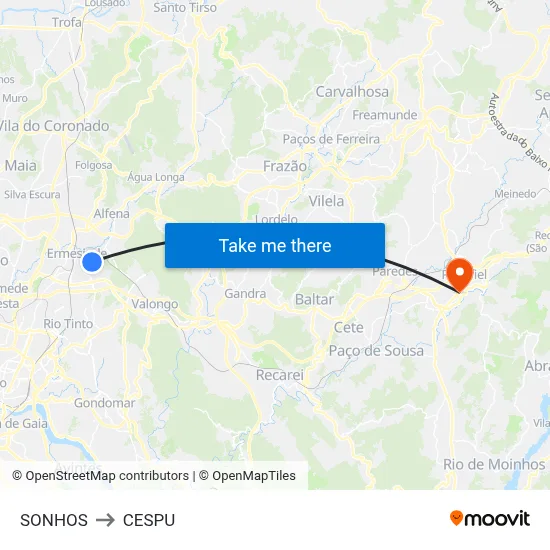 SONHOS to CESPU map