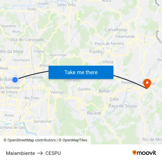 Maiambiente to CESPU map
