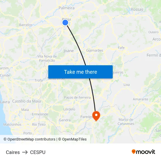 Caires to CESPU map
