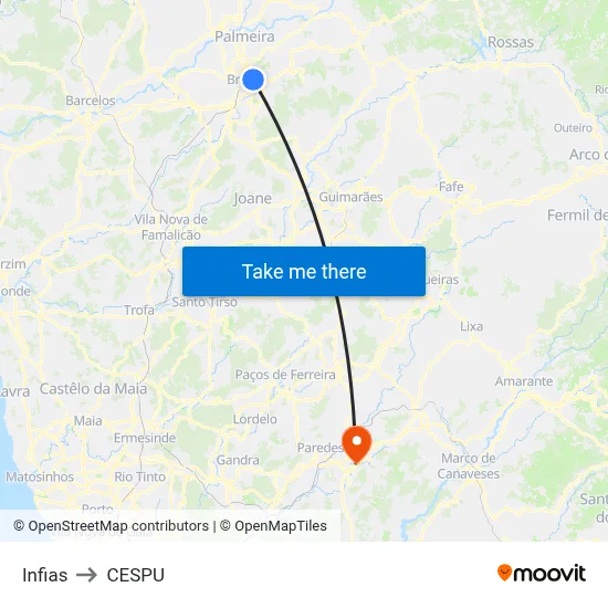 Infias to CESPU map