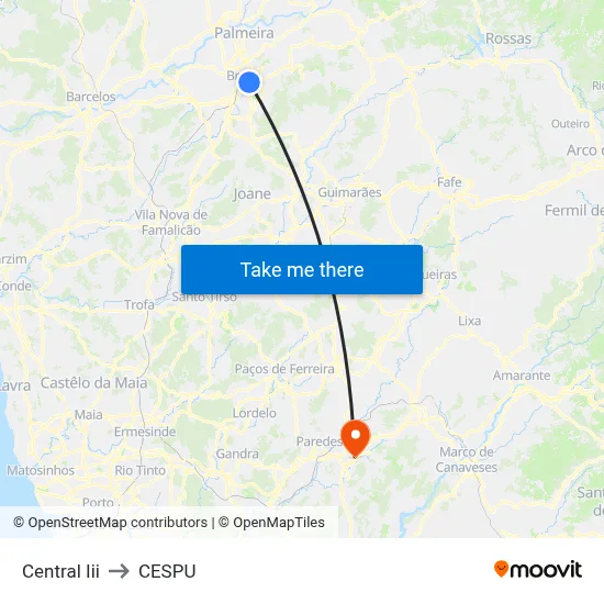Central Iii to CESPU map