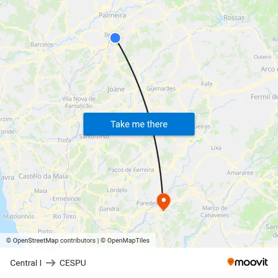 Central I to CESPU map