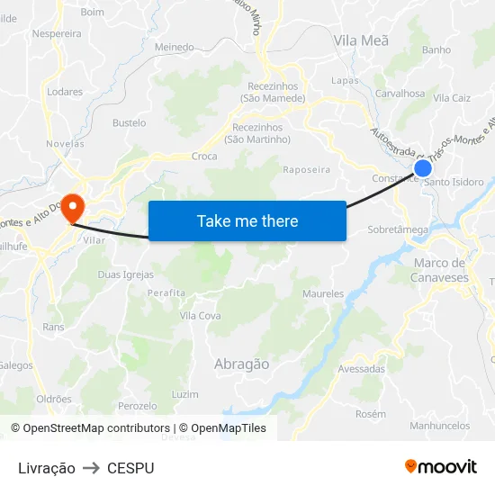Livração to CESPU map