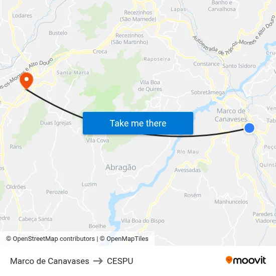 Marco de Canavases to CESPU map