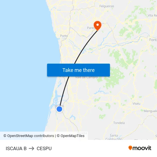 ISCAUA B to CESPU map