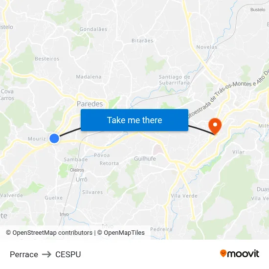 Perrace to CESPU map