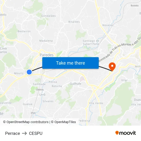 Perrace to CESPU map