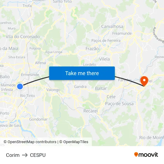 Corim to CESPU map