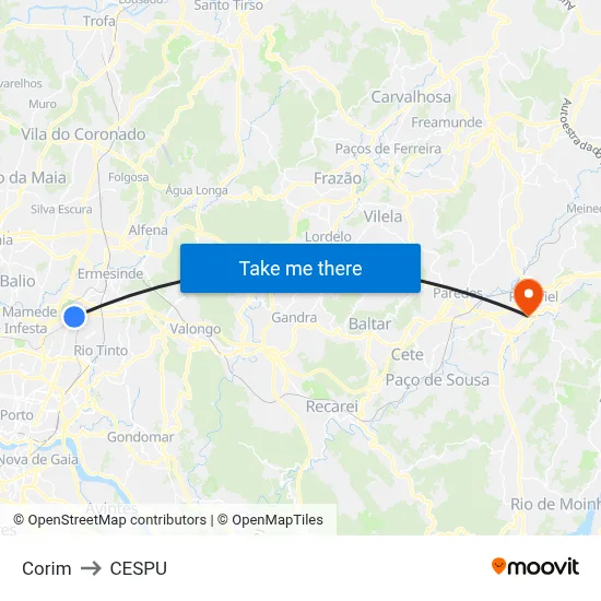 Corim to CESPU map