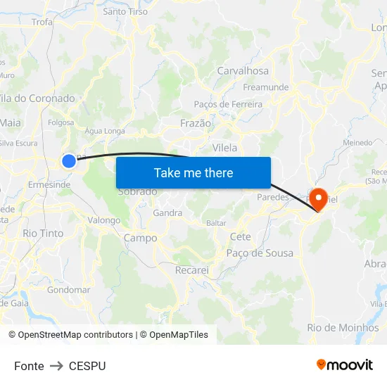 Fonte to CESPU map