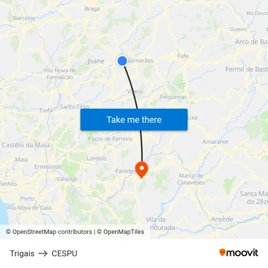 Trigais to CESPU map