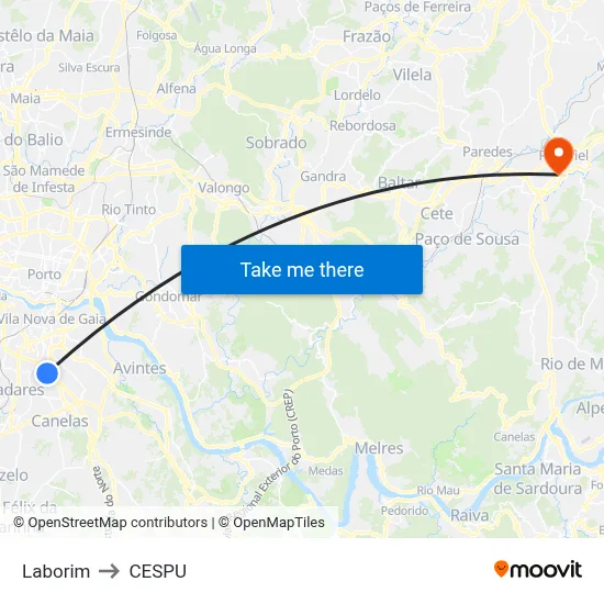Laborim to CESPU map