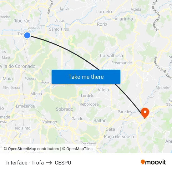 Interface - Trofa to CESPU map