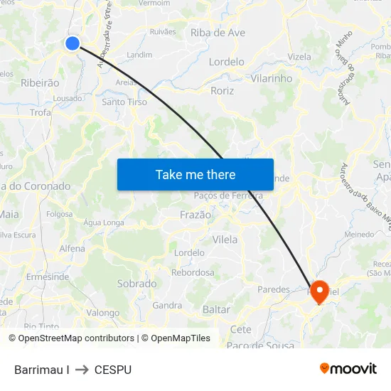 Barrimau I to CESPU map