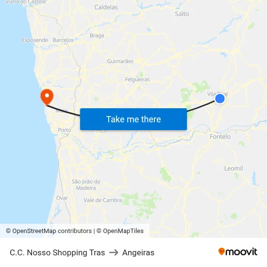 C.C. Nosso Shopping Tras to Angeiras map