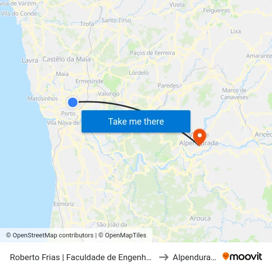Roberto Frias | Faculdade de Engenharia to Alpendurada map