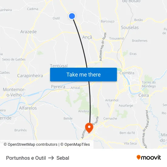 Portunhos e Outil to Sebal map