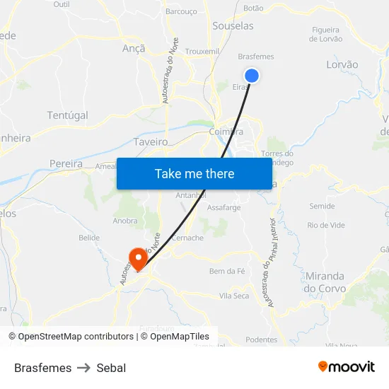Brasfemes to Sebal map