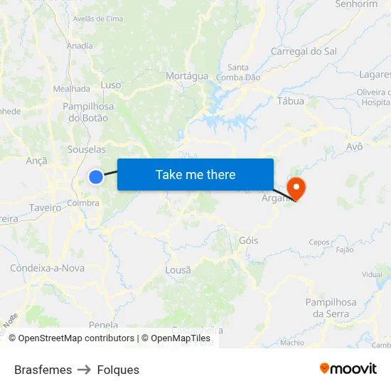 Brasfemes to Folques map