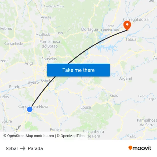 Sebal to Parada map