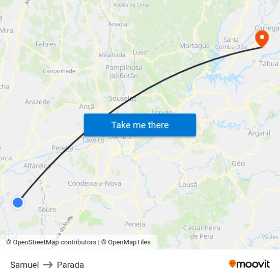 Samuel to Parada map