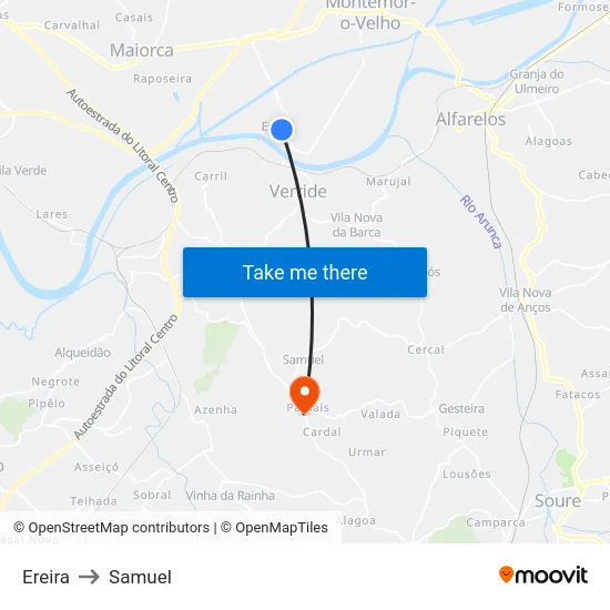 Ereira to Samuel map