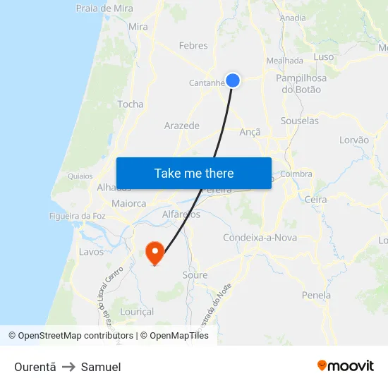 Ourentã to Samuel map