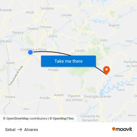 Sebal to Alvares map
