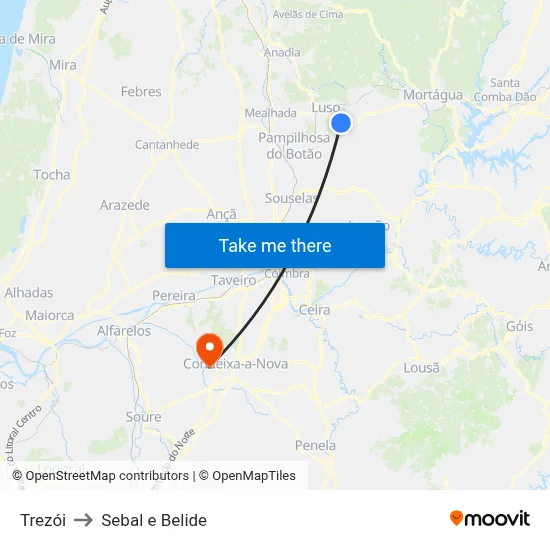 Trezói to Sebal e Belide map