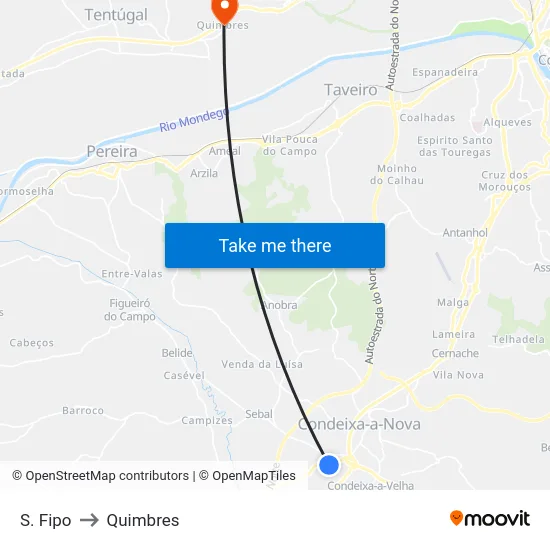 S. Fipo to Quimbres map