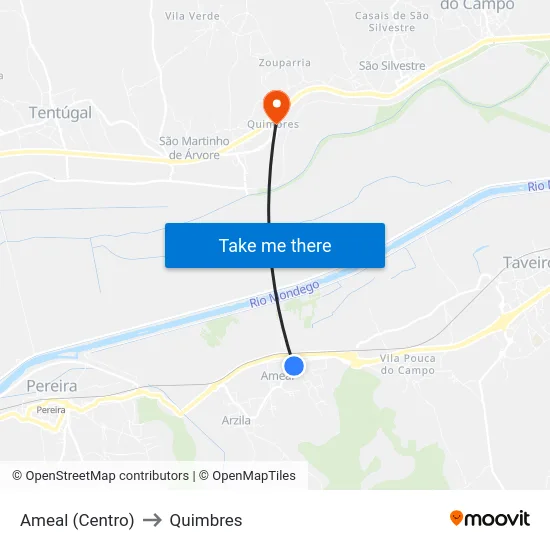 Ameal (Centro) to Quimbres map