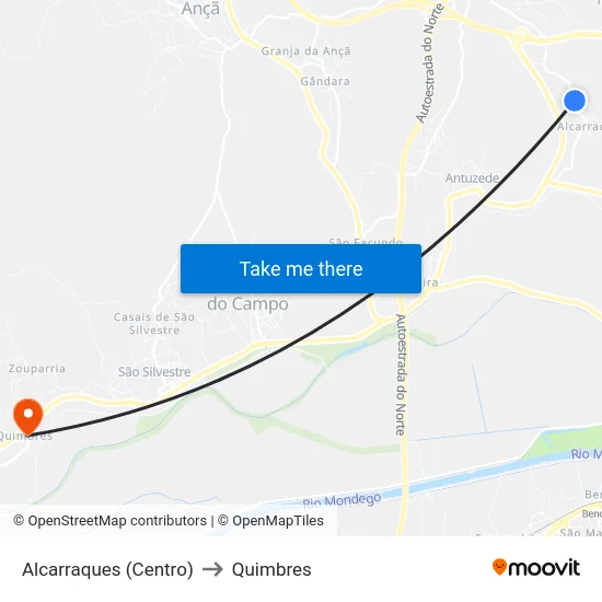 Alcarraques (Centro) to Quimbres map