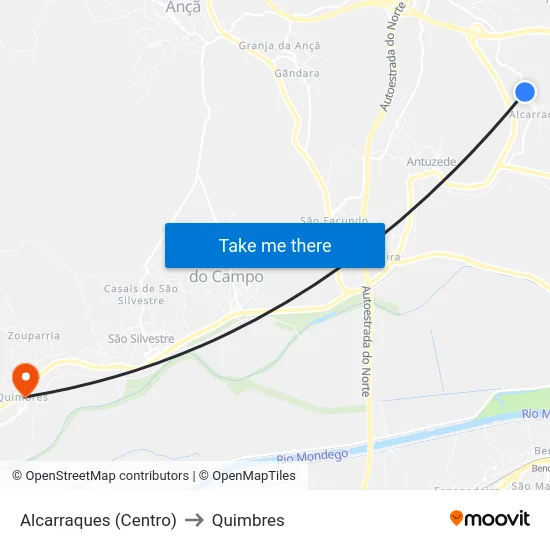 Alcarraques (Centro) to Quimbres map