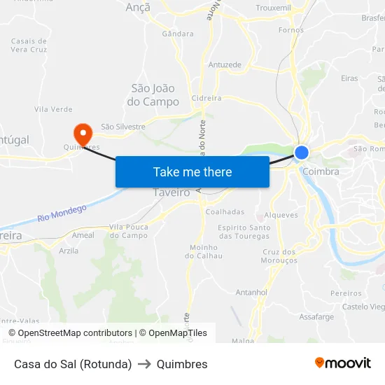 Casa do Sal (Rotunda) to Quimbres map