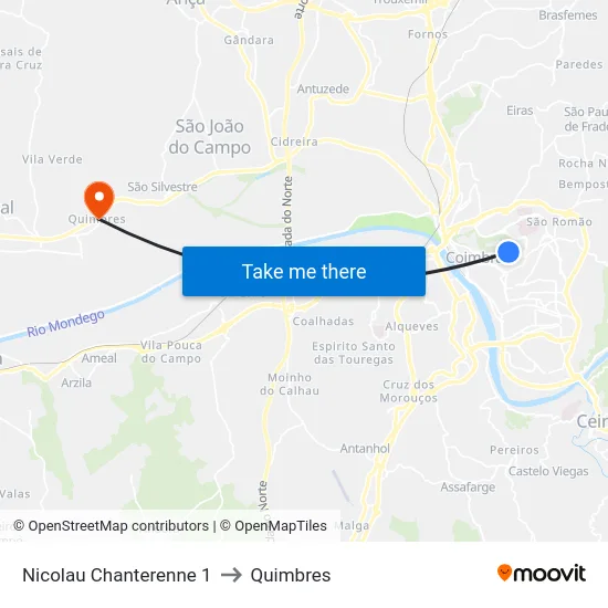 Nicolau Chanterenne 1 to Quimbres map