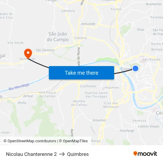 Nicolau Chanterenne 2 to Quimbres map