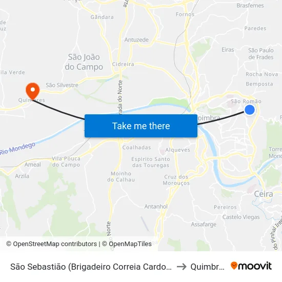 São Sebastião (Brigadeiro Correia Cardoso) to Quimbres map