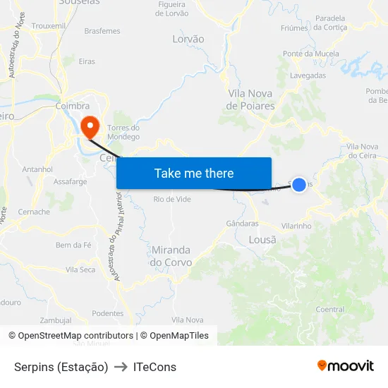 Serpins (Estação) to ITeCons map