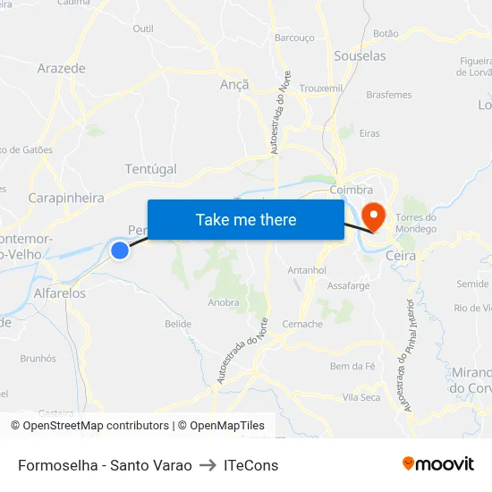 Formoselha - Santo Varao to ITeCons map