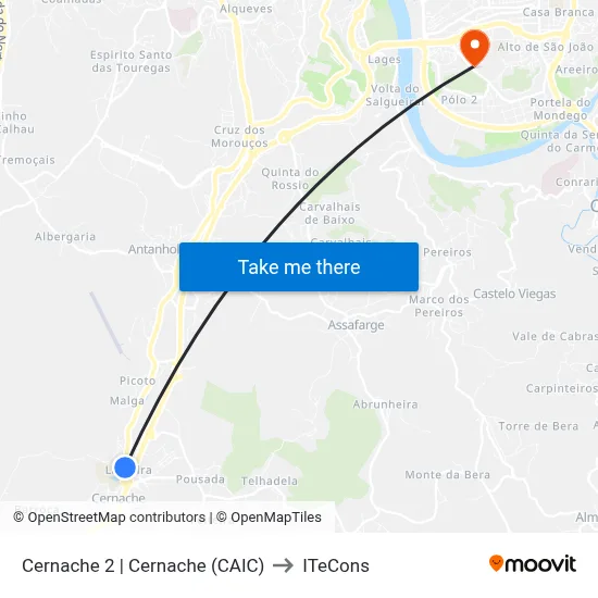 Cernache 2 | Cernache (CAIC) to ITeCons map