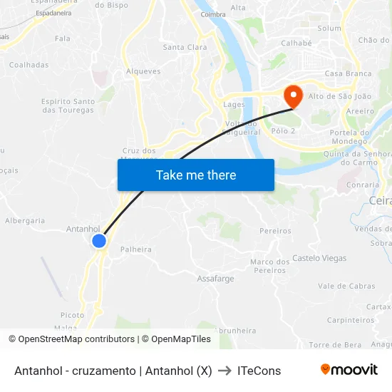 Antanhol - cruzamento | Antanhol (X) to ITeCons map